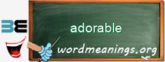 WordMeaning blackboard for adorable
